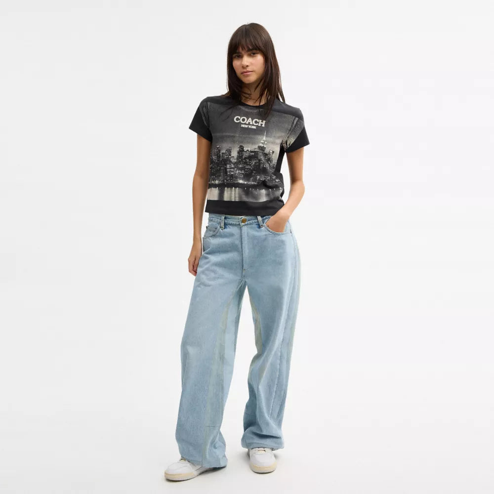 Postcard 90s Fit T-Shirt - Black