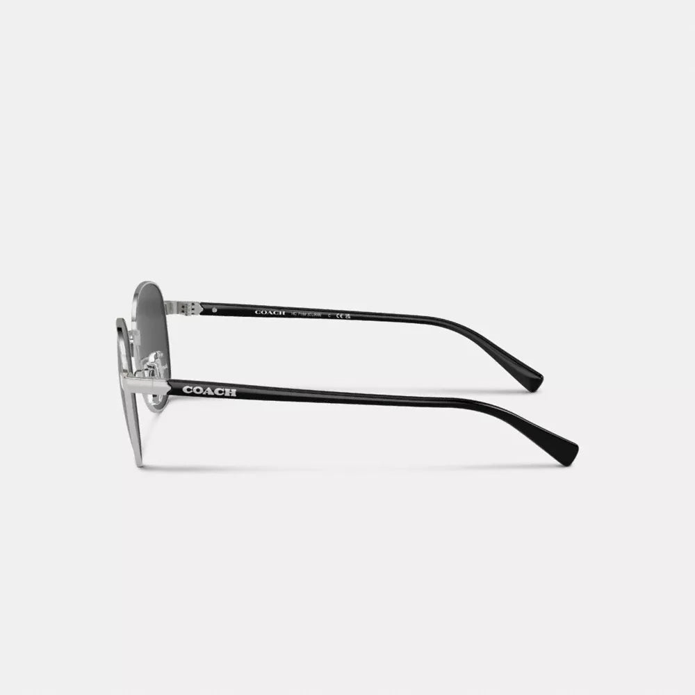 Metal Round Sunglasses - Silver/Black