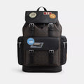 Sprint Backpack In Signature Canvas With Patches - Signature Canvas/SV/Walnut/Black