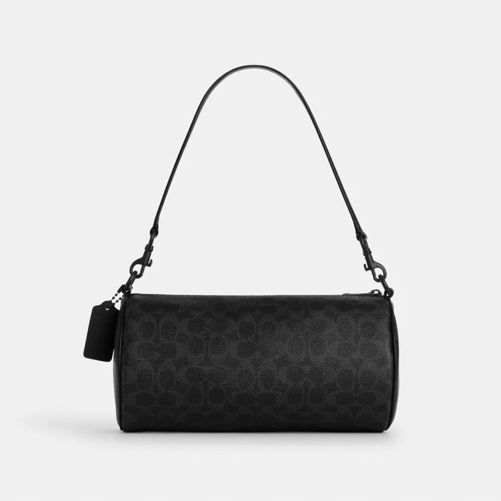 Andre Barrel Bag 30 In Signature Canvas - Signature Canvas/Matte Black/Black Signature