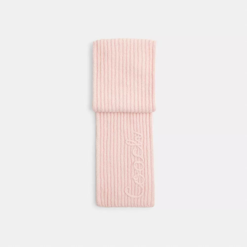 Coach Script Knit Muffler - Pink