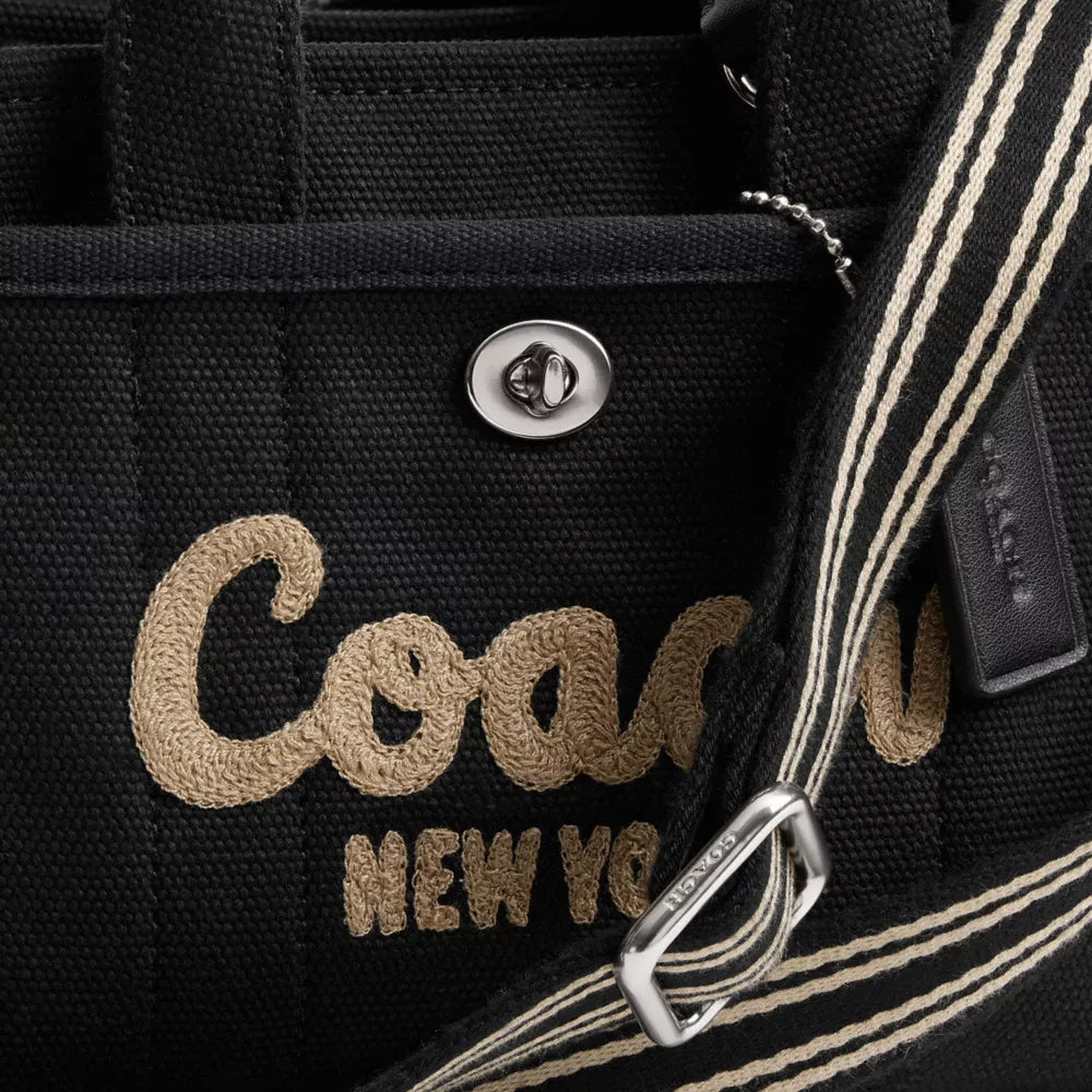 Cargo Tote Bag 20 - Canvas/Silver/Black
