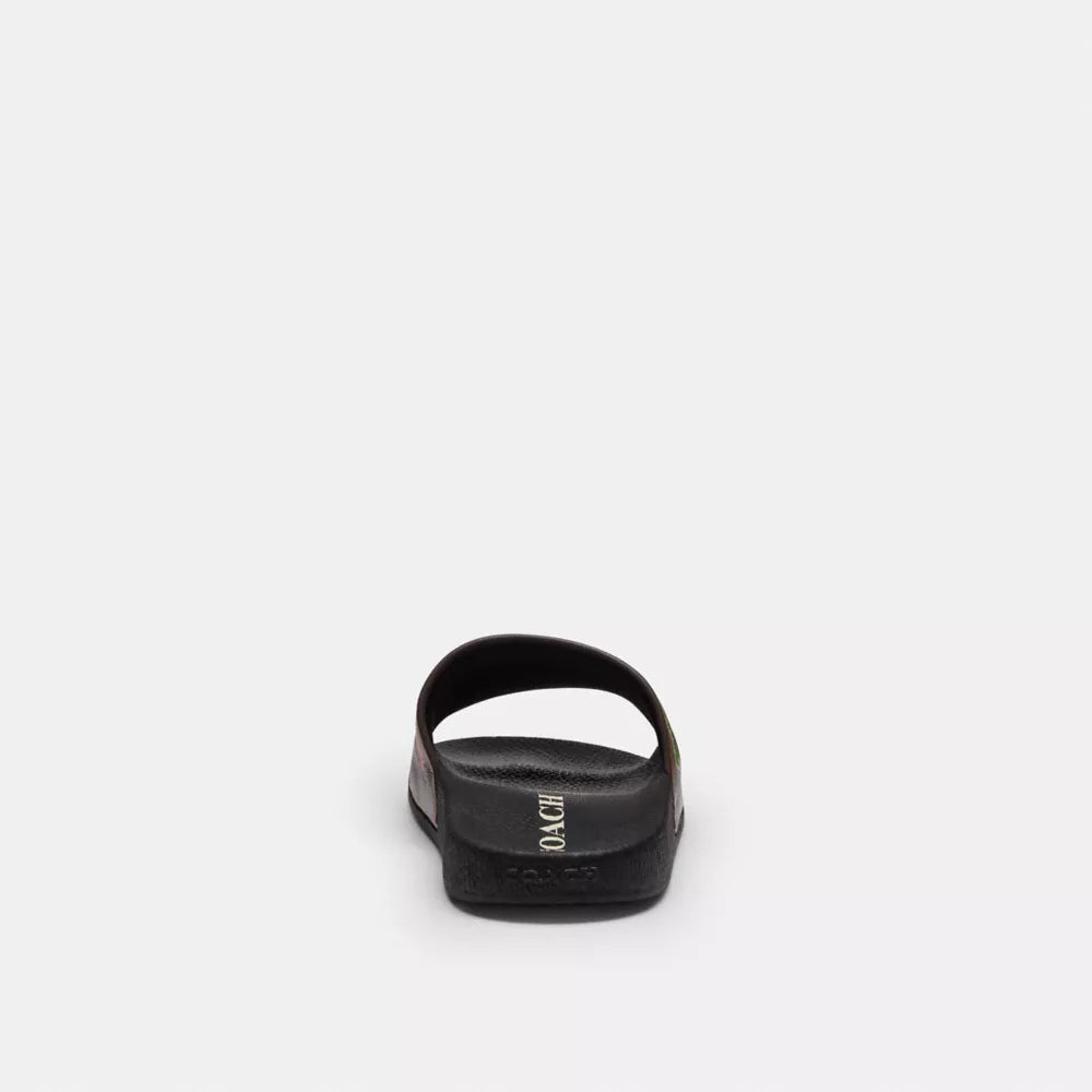 Rexy 10th Birthday Udele Slide With Sticker Print - Black