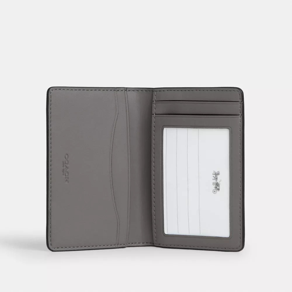 ID Card Wallet In Signature Canvas With Patches - Signature Canvas/Grey Multi.