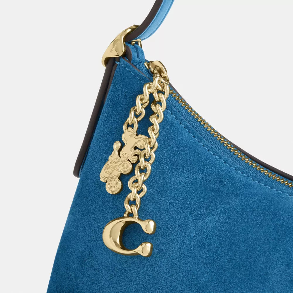 Emeilia Shoulder Bag - Suede/Im/Blue Jay