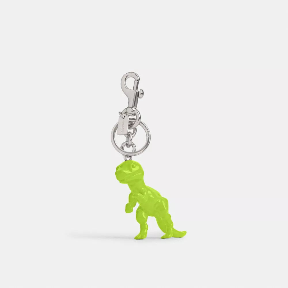 T-Rex Bag Charm - Silver/Green
