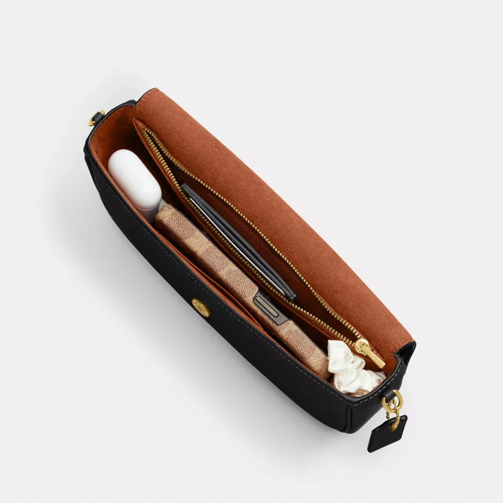 Brook Flap Chain Bag - Brass/Black