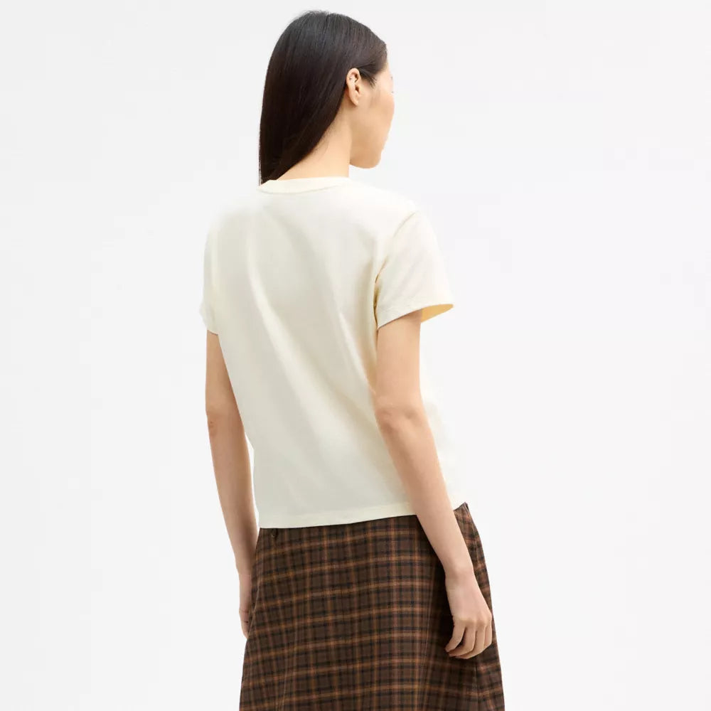 Teddy Shrunken T-Shirt - Cream