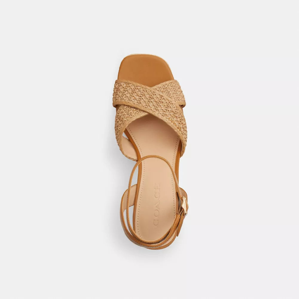 Block Heel Sandal - Natural