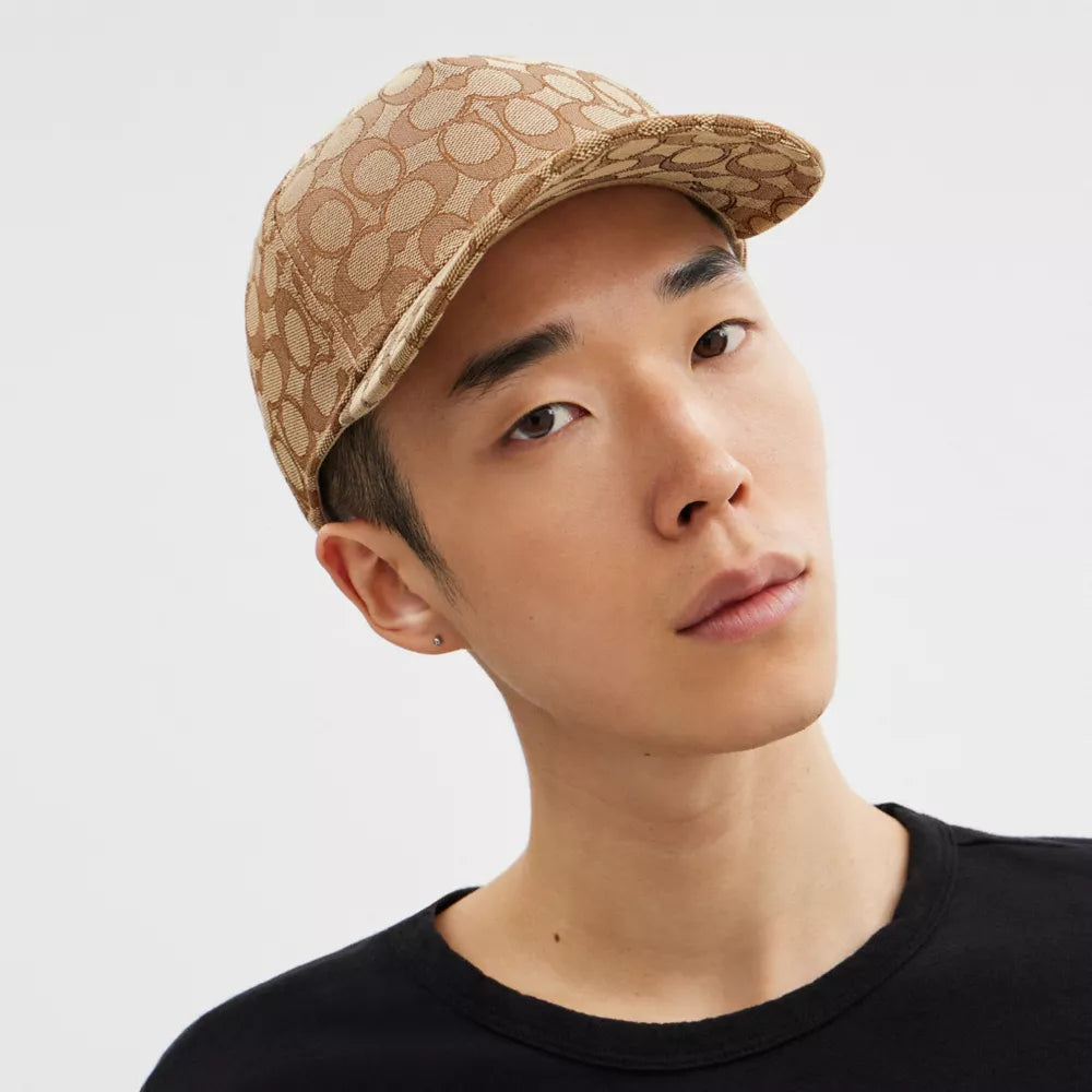 Signature Jacquard Baseball Hat - Khaki