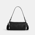 Andre Barrel Bag 24 In Signature Canvas - Signature Canvas/Matte Black/Black Signature