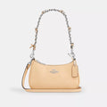 Teri Mini Crossbody Bag With Bows - Crinkle Leather/Silver/Light Sand