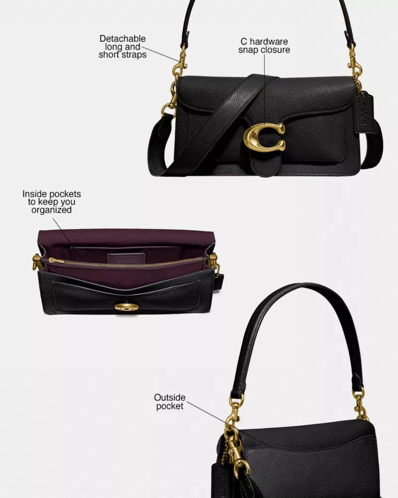 Tabby Shoulder Bag 26 - Brass/Black