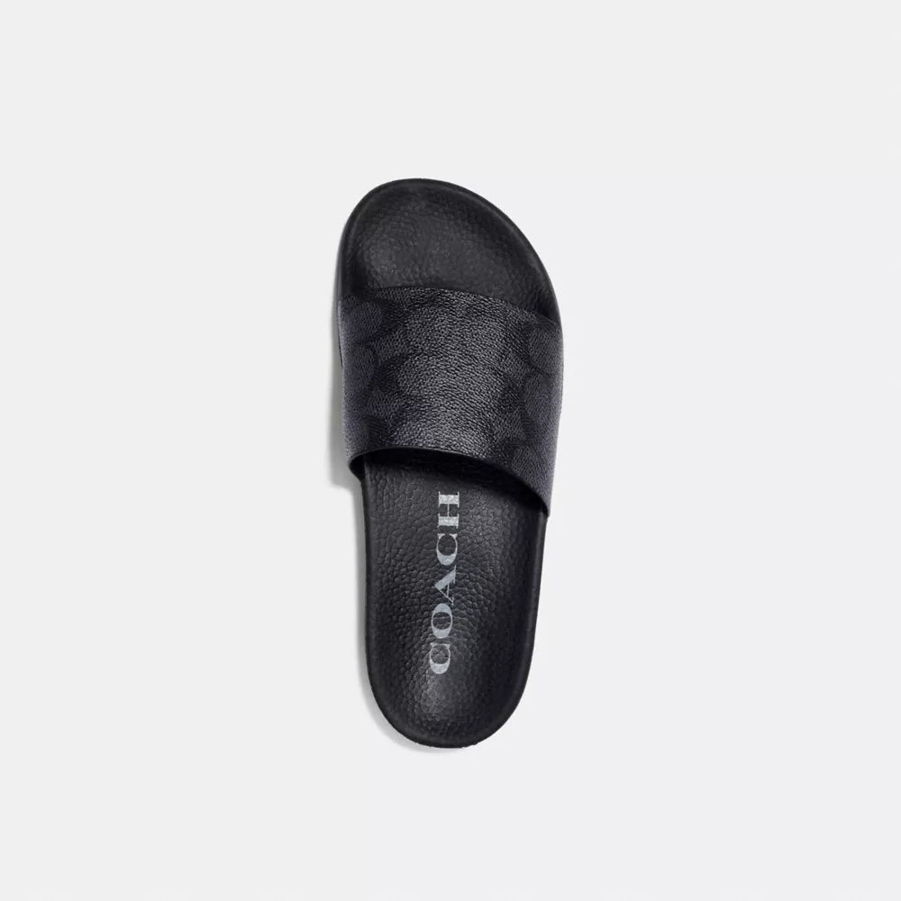 Udele Sport Slide In Signature Canvas - Charcoal/Black