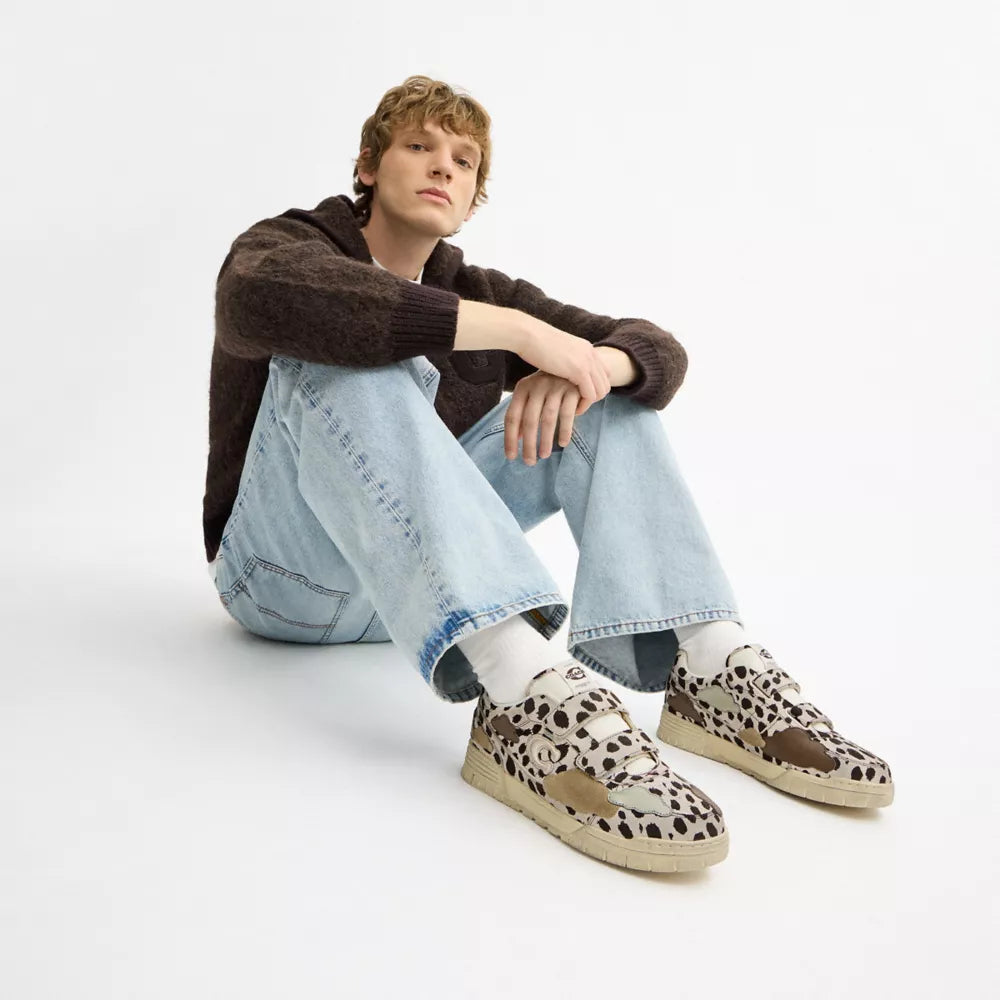 Double Strap Soho Sneaker With Clouds - Dalmation Multi