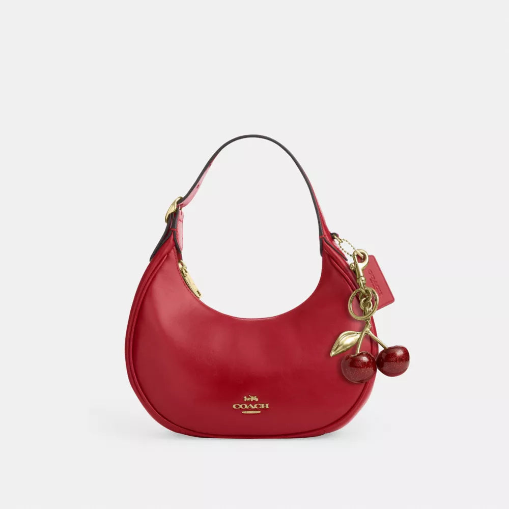 Emily Shoulder Bag - Crinkle Leather/Gold/Poppy