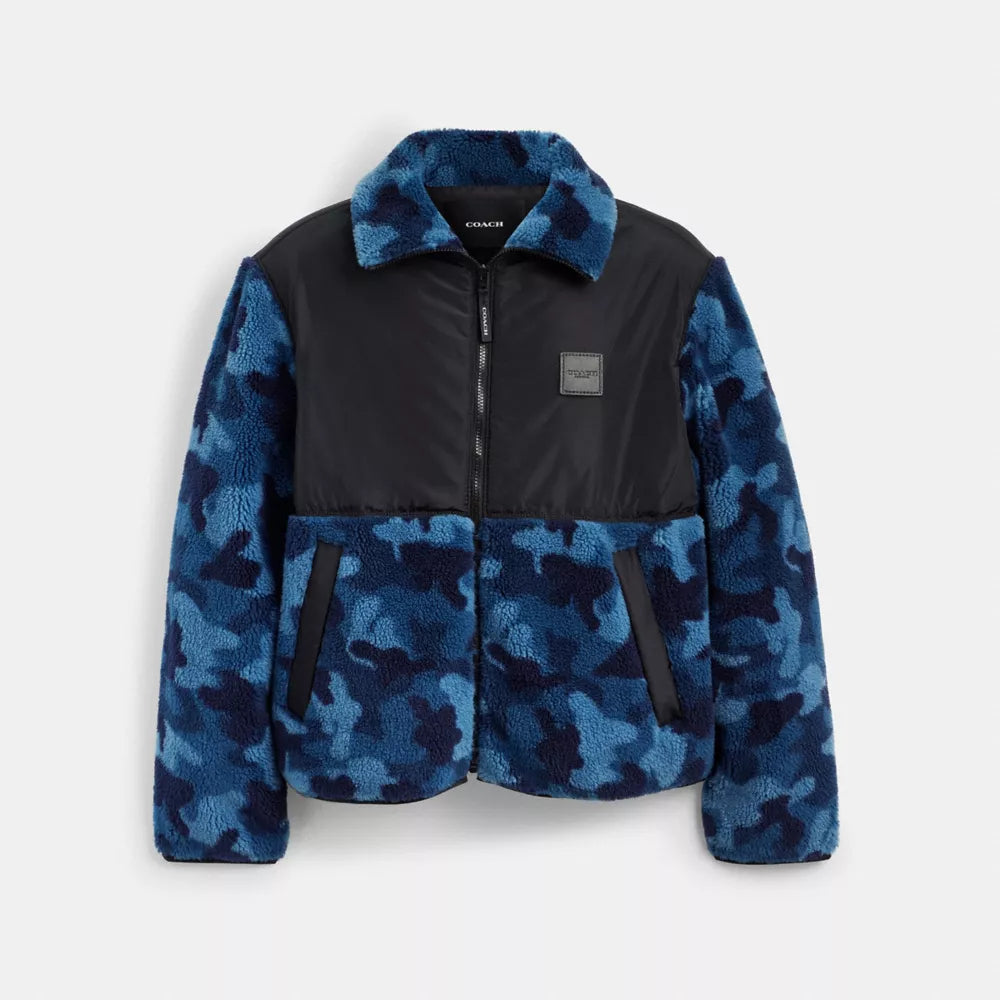 Sherpa Jacket - Blue Camo