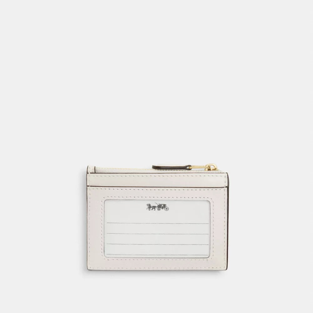Mini Skinny Id Case With Quilting - Gold/Chalk