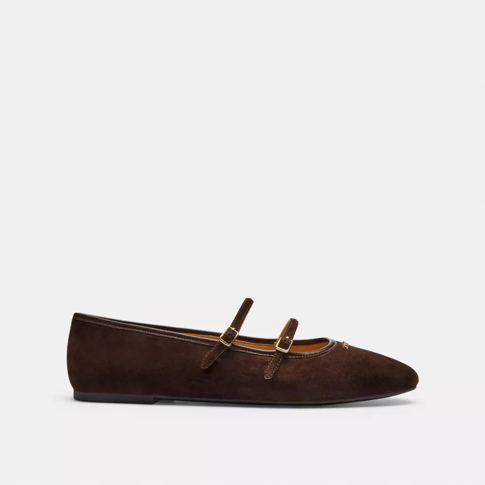 Double Buckle Mary Jane - Chocolate Brown