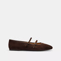 Double Buckle Mary Jane - Chocolate Brown