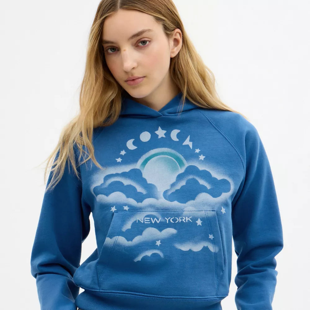 Airbrush Hoodie - Blue
