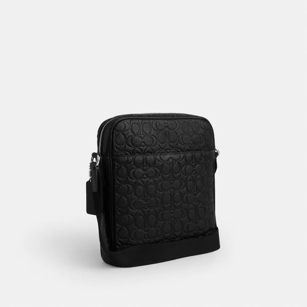 Tristan Crossbody Bag 22 In Signature Leather - Silver/BLACK