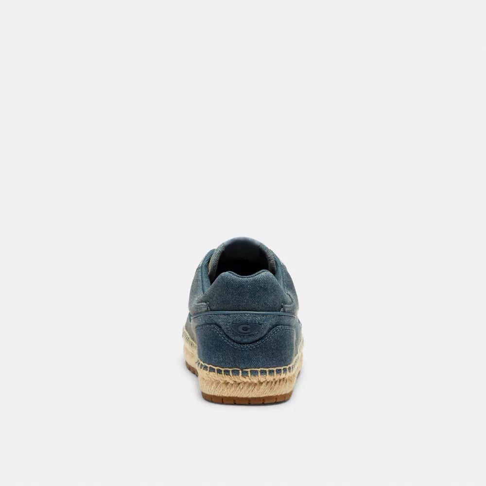 Soho Espadrille Sneaker In Loved Denim - Denim