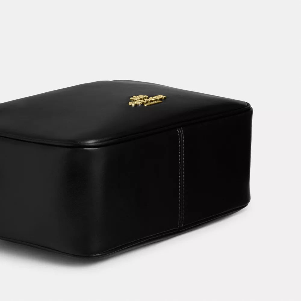 Carey Crossbody Bag - Crinkle Leather/Gold/Black