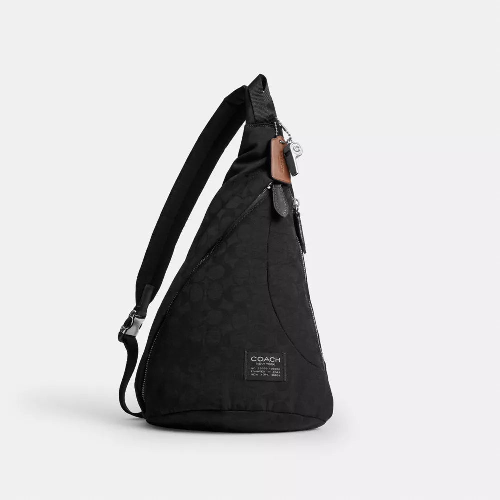 Lachlan Sling In Signature Nylon - Black
