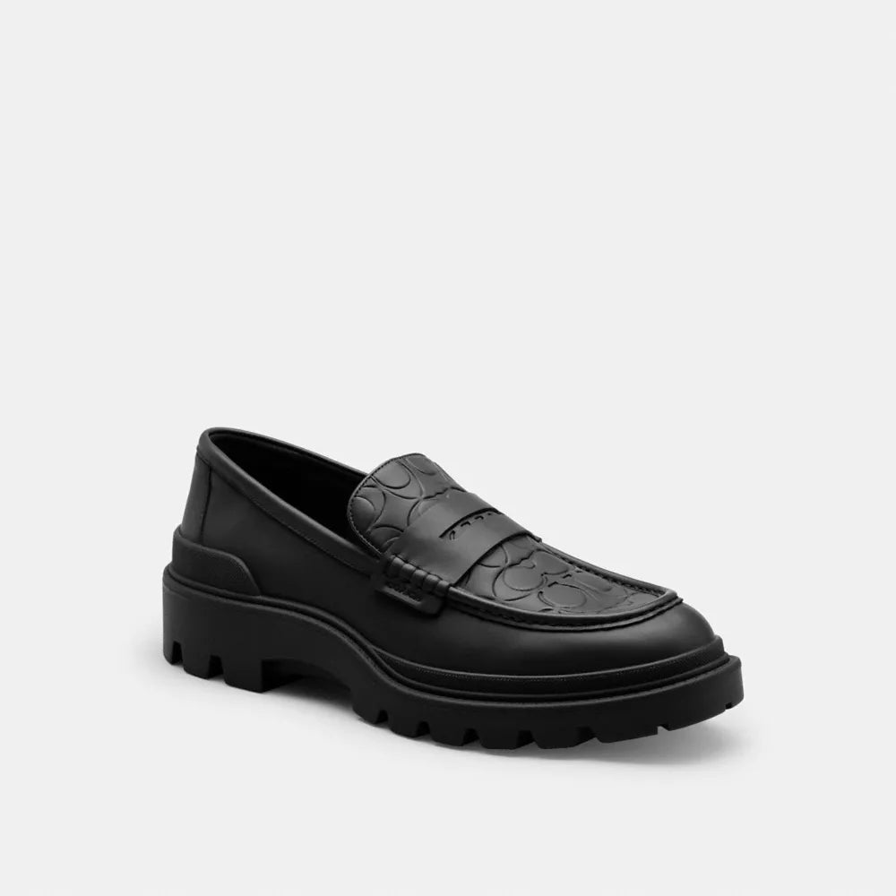 Loafer With Signature Print - Black
