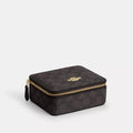 Large Jewelry Box In Signature Canvas - Signature Canvas/Gold/Walnut/Black