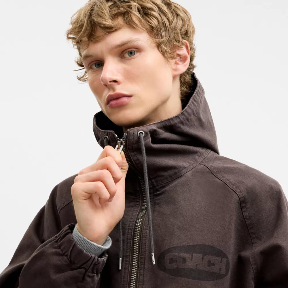 Canvas Zip Jacket - Chestnut