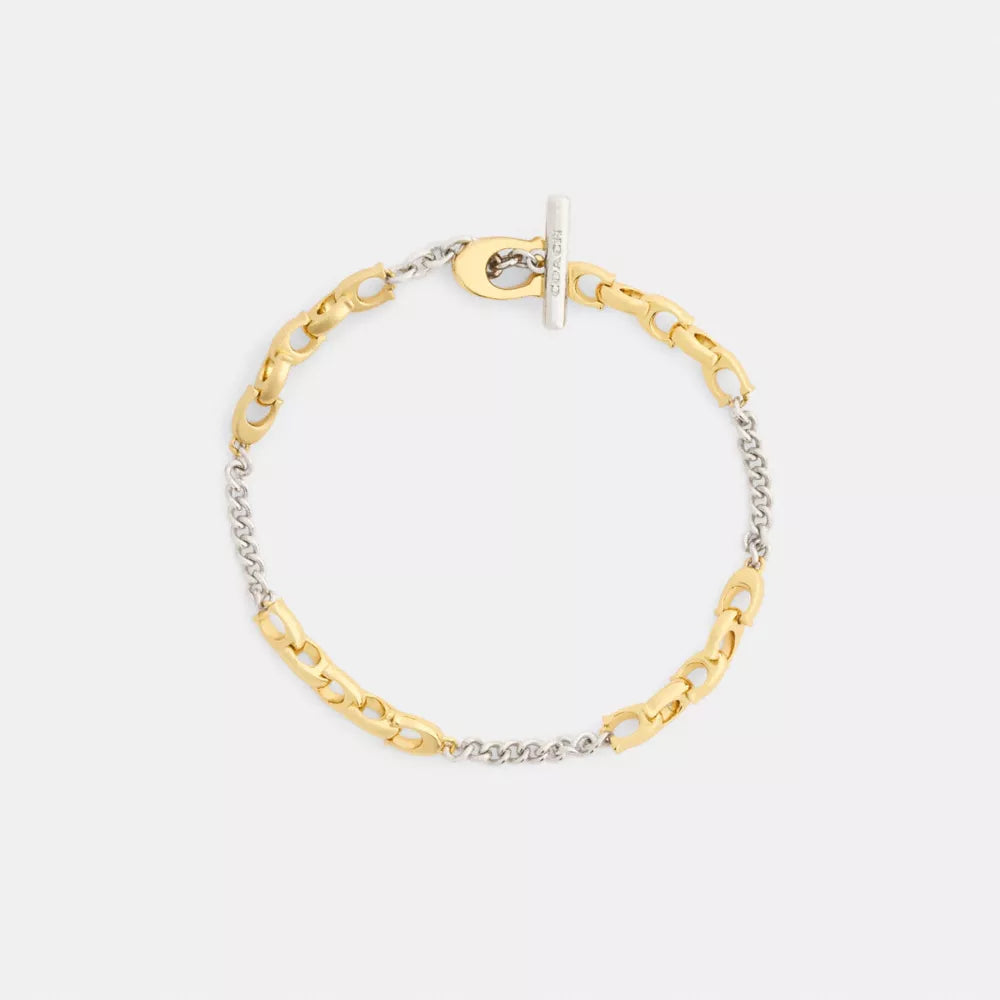 Linked C Bracelet - Gold/Silver
