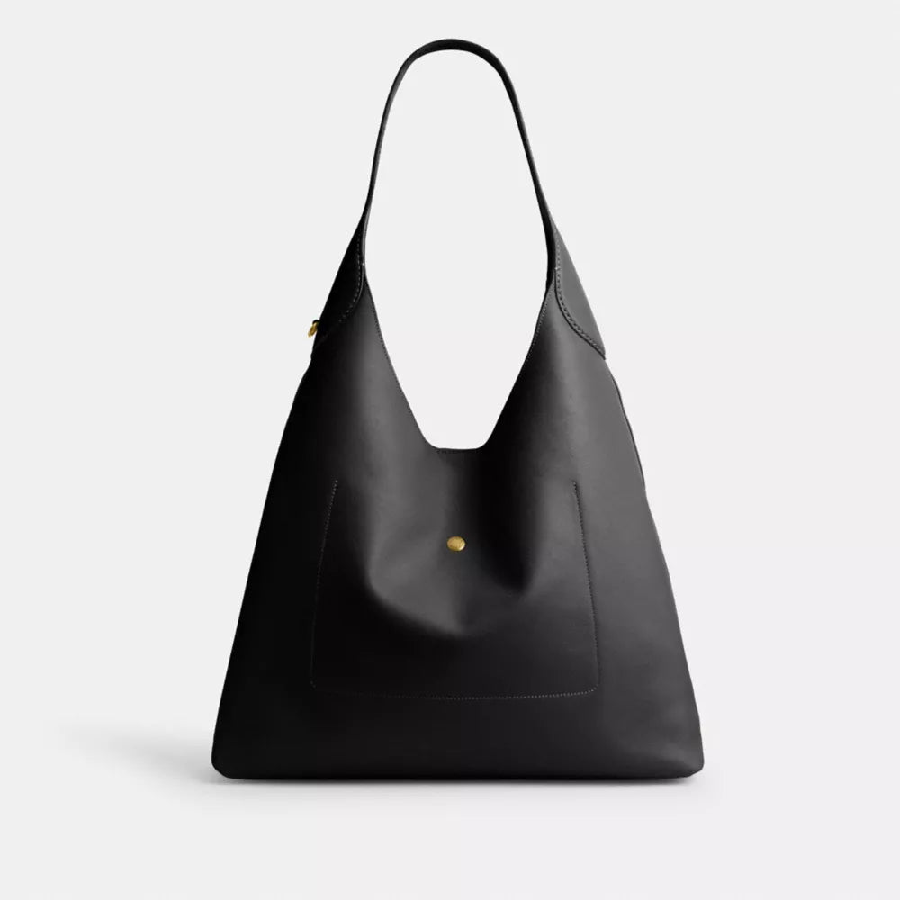 Brooklyn Shoulder Bag 39 - Smooth Leather/Brass/Black