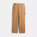 Canvas Pants In Organic Cotton - Sand