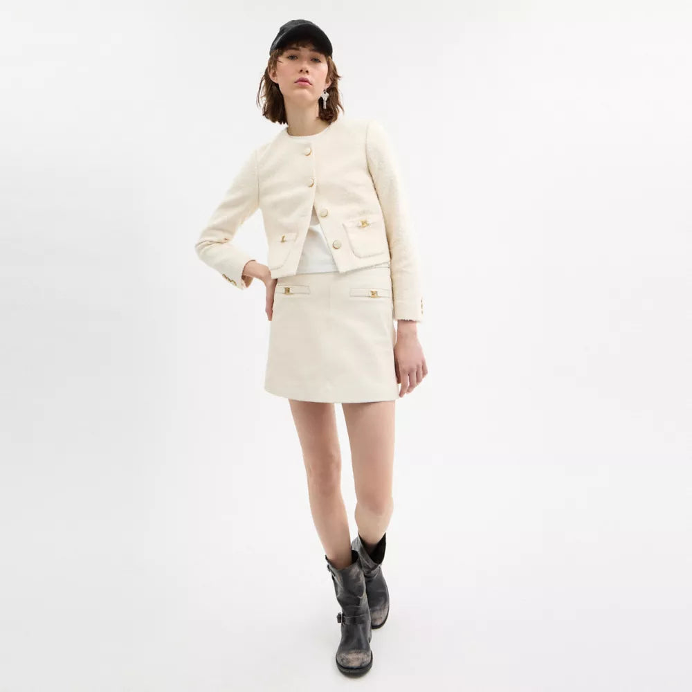 Heritage C Boucle Jacket - Cream
