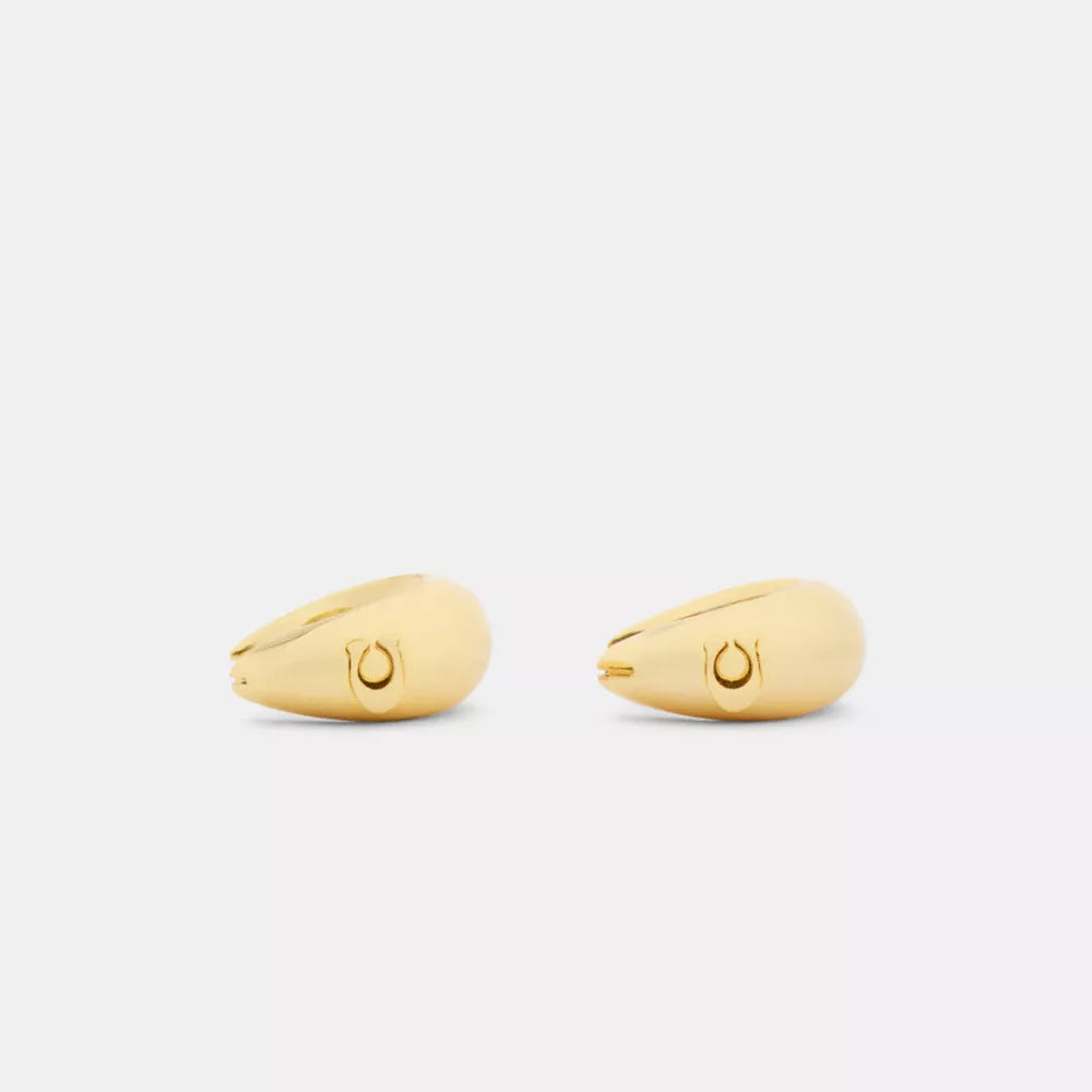 Signature Thick Hoop Earrings - Gold