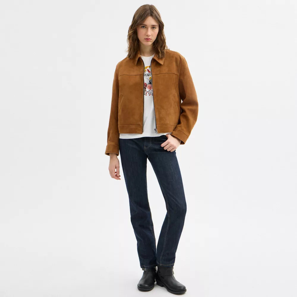 Suede Jacket - Sepia