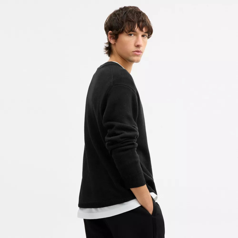 Scribble Signature Sweater - Black