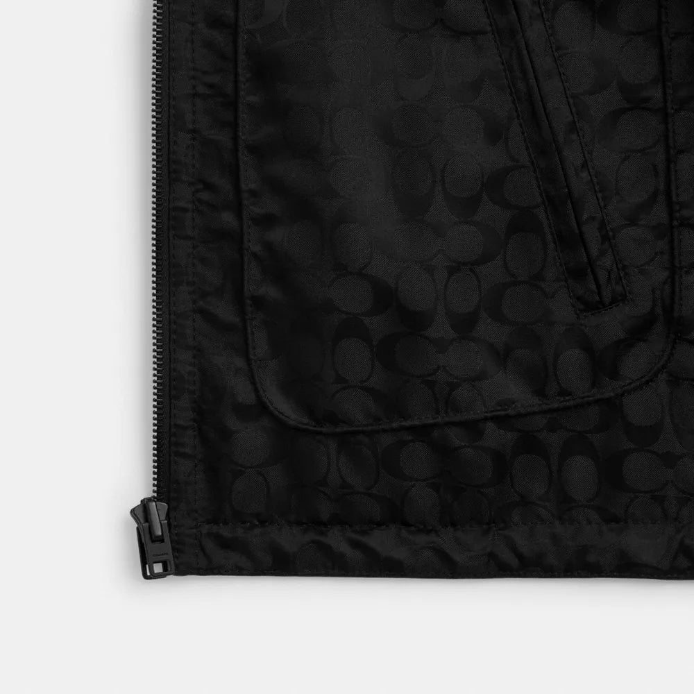 Reversible Leather Trainer - Black/Charcoal
