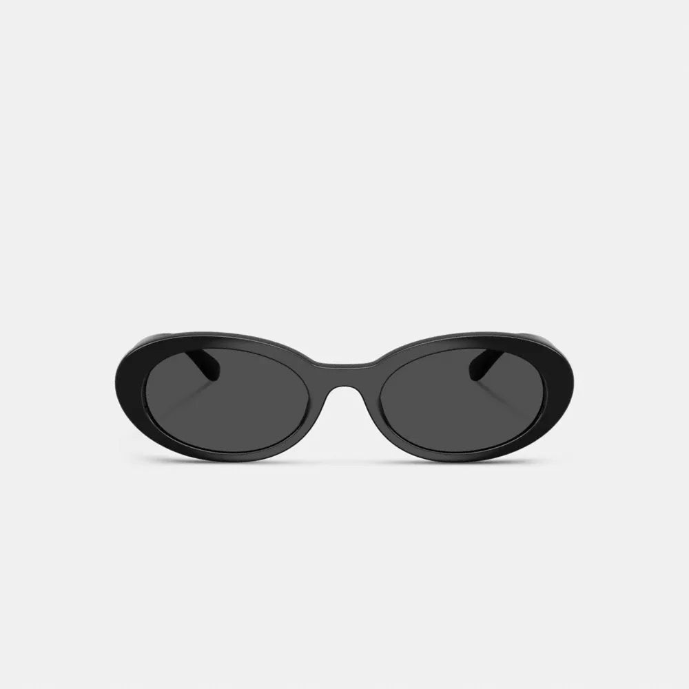 Narrow Oval Sunglasses - Black