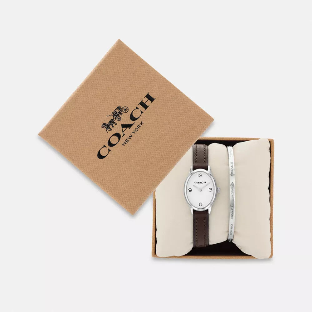 Talia Watch Gift Set, 22MM - Stainless Steel/Maple