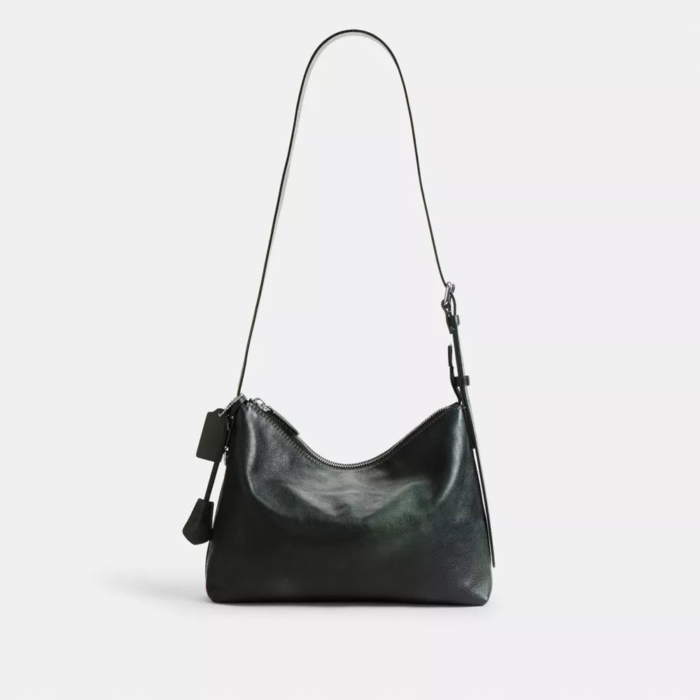 Mott Messenger Bag 33 - Pebbled Leather/Navy/Green