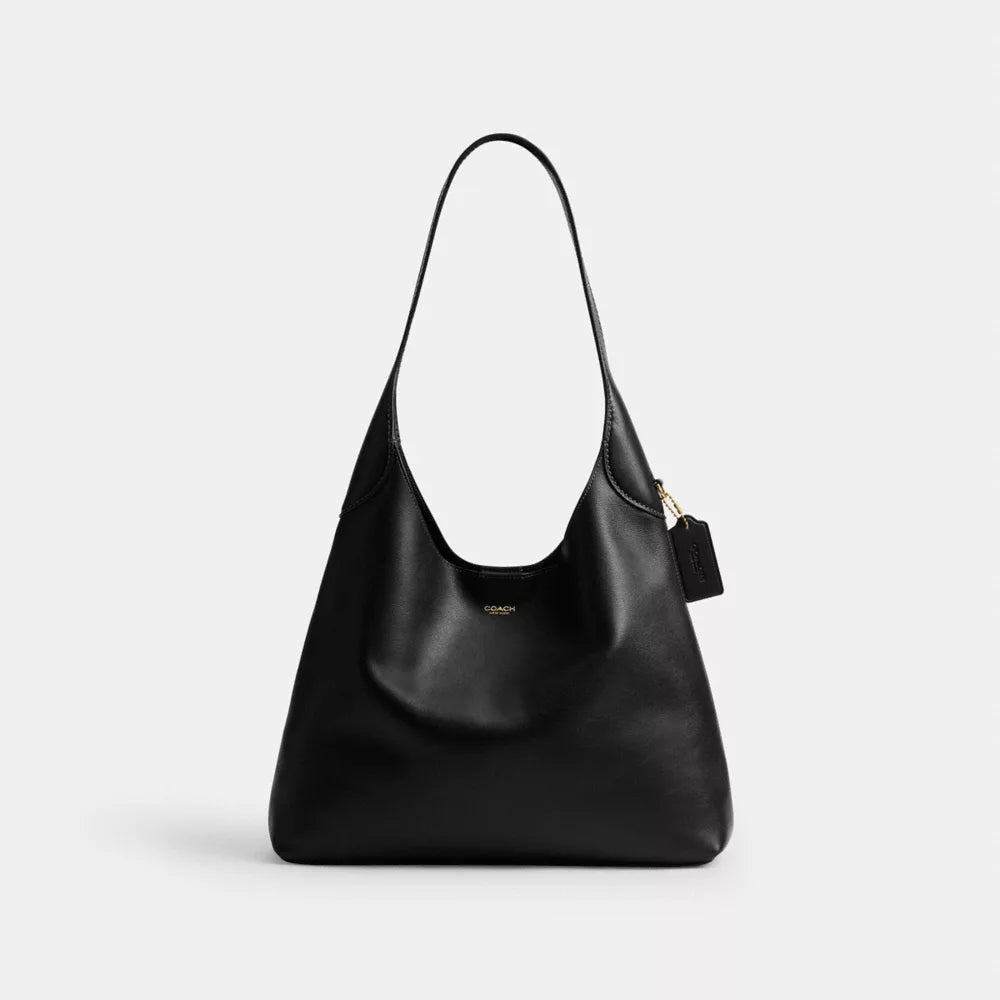 Brooklyn Shoulder Bag 34 - Natural Grain Leather/Brass/Black