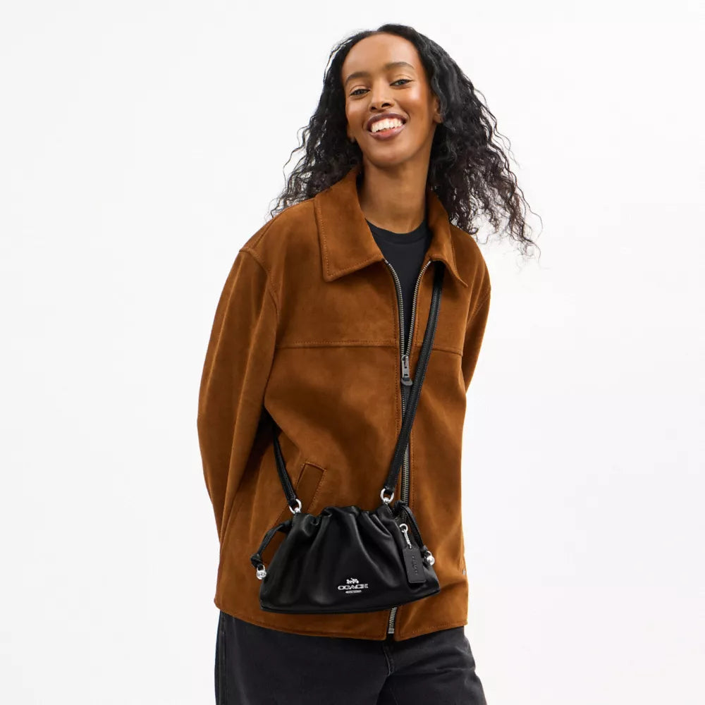 Faye Shoulder Bag - Smooth Leather/Silver/Black