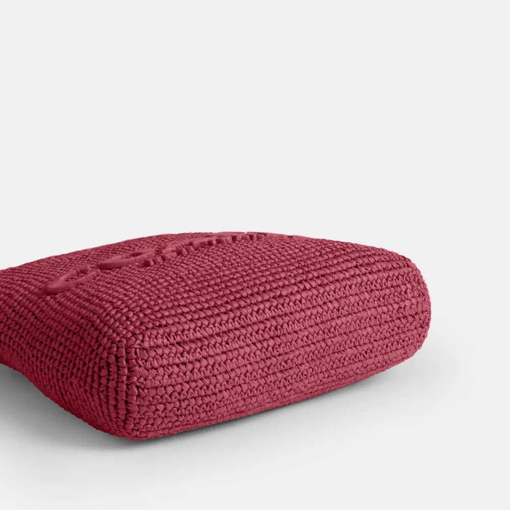 Brooklyn Shoulder Bag 28 - Straw/Brass/Dark Fuchsia
