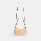 Teri Shoulder Bag With Bows - Silver/Light Sand