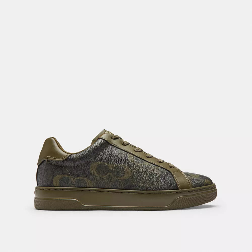 High Line Sneaker In Signature Camo Print - Camo/Olive