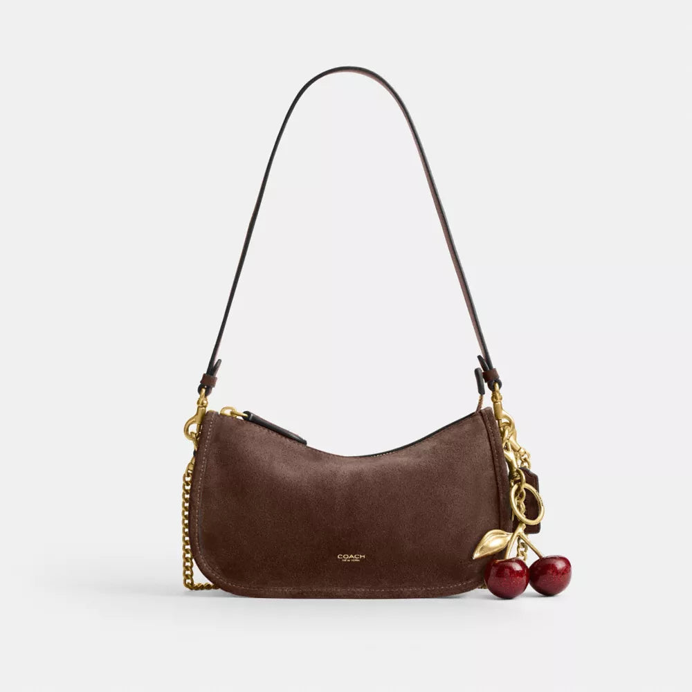 Waverly Bag - Suede/Brass/Dark Chocolate
