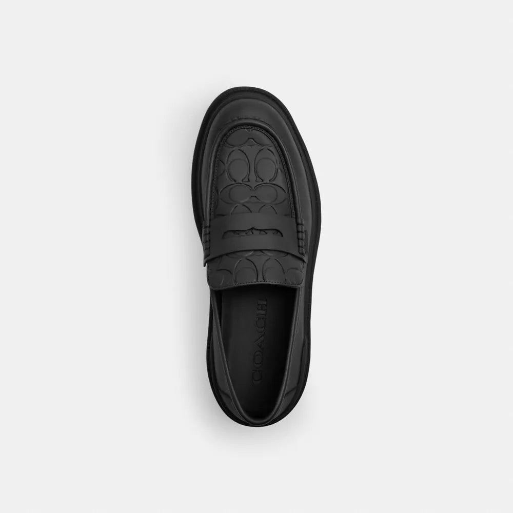 Loafer With Signature Print - Black